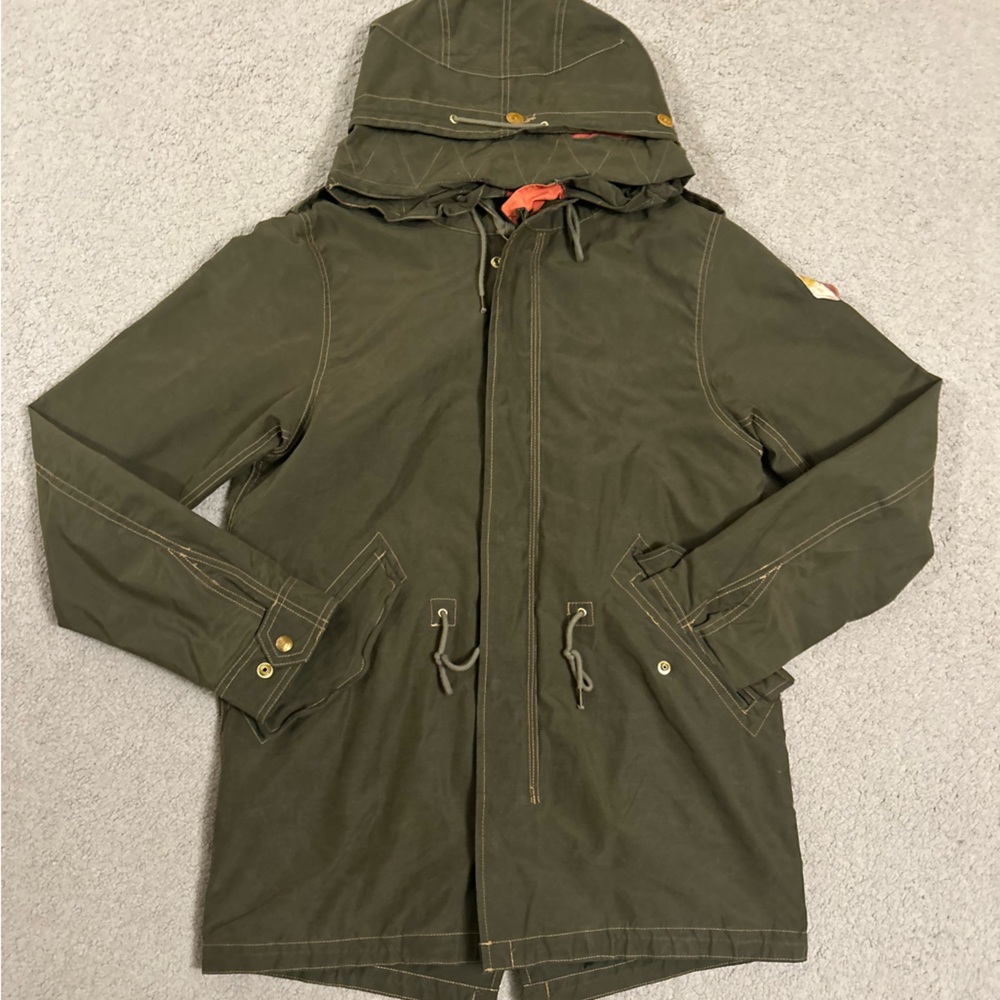 Scotch and soda Olive Green Hooded Jacket